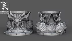 Diablo Lilith and Inarius 3D printing model
