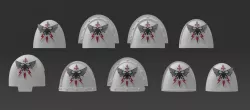 Divine Herald shoulder pads "Fummelfinger" edition