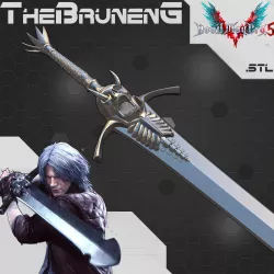 DMC5 Devil May Cry 5 Dante Rebellion sword cosplay 3D print model