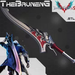 DMC5 Devil May Cry 5 Nero Red Queen sword cosplay 3D print model