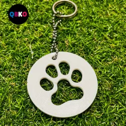 Dog footprint Keychain (print in place).