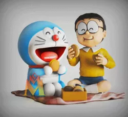 Doraemon & Nobita Picnic Diorama-哆啦A梦--ドラえもん - FAN ART - 3D MODEL