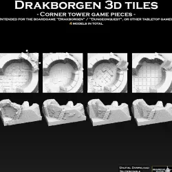 Drakborgen 3D Tiles Corner Tower Pack