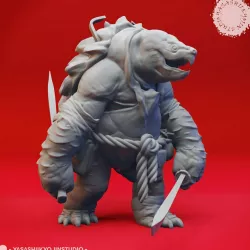 Dual Sword Tortle - Tabletop Miniature