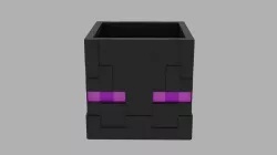Enderman head pot from minecraft