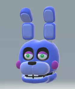 Fnaf rockstar bonnie brick minifigure head