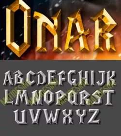 FONT ALPHABET LETTERS - Legendary style
