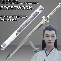 Frostwork -- The Sword of Xiao Xingchen from The Untamed -- 3D Print Ready -- The Grandmaster of Demonic Cultivation