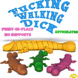 Fucking Walking Dick Print-In-Place No Support