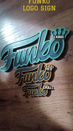 Funko Logo LARGE logo  / Cake Topper/ Party decor/ Funko pop decor / Gifts
