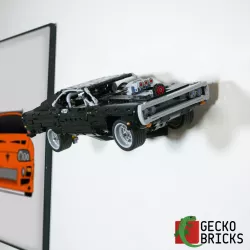 Gecko Bricks Wall Mount for LEGO Technic Dom's Dodge Charger 42111