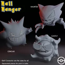 Gengar, Gastly and Haunter. Amazing Wall Hanger