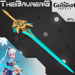 Genshin Impact Skyward Blade Sword cosplay prop 3D print model