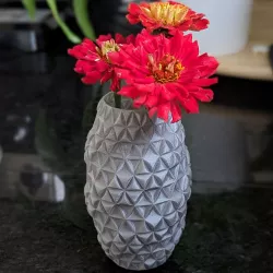 geometrical hexagonal vase