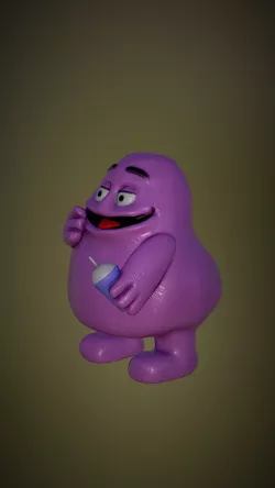 Grimace caked up