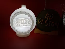 Grizzy and the Lemmings CHRISTMAS ORNAMENT TEALIGHT WITH TWIST LOCK CAP