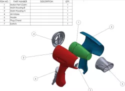 Hairdryer Solidworks Assembly