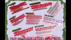 HALLOWEEN LETTERS AND NUMBERS - COLLECTION PACK: 11 TYPES | Logo