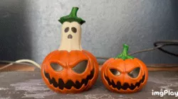 HALLOWEEN PUMPKIN & GHOST - PRINT-IN-PLACE