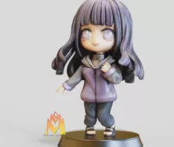Hinata Hyuga Chibi version -Naruto --日向 ヒナタ, Hyūga Hinata - FAN ART - 3D MODEL