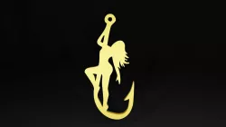 HOT GIRL KEYCHAIN ,DECORATIVE STUFF SCALABLE KEYCHAIN HOT GIRL EARRINGS WITH FISHING HOOK