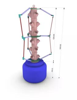 HYDROPONIC 300HD TOWER SYSTEM - HEAVY DUTY VERSION - WATER SPLASH FREE - SUITABLE AS AN INDOOR SYSTEM - MINIMUM PRINT VOLUME 300X300X300