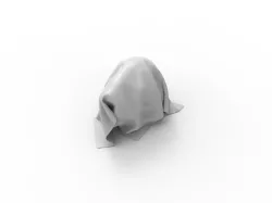 invisible wrapped head underneath the floating cloth - halloween decor