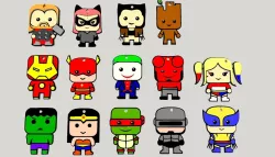 Key rings superheroes dc comic book marvel