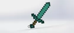 Keychain - Minecraft Sword