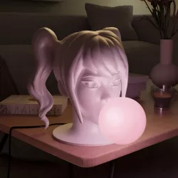 Lamp Sculpture - Girl with pigtails