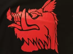 Lasercut Black Knight Boar Stencil