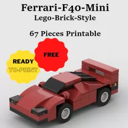 Lego Style Brick Ferrari F40-Mini