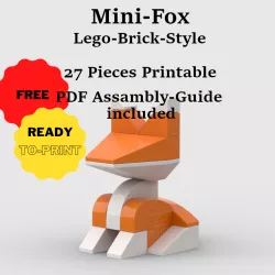 Lego Style Brick Mini-Fox