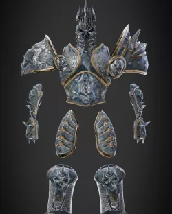Lich King full armor from World of WarCraft for Cosplay