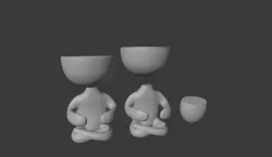 Maceta gruesa con vasija Modo1 / thick planter with pot Mode 1