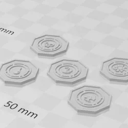 MAGIC THE GATHERING HEXPROOF COUNTERS - STL FILE