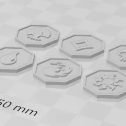MAGIC THE GATHERING MANA COUNTERS - STL FILE