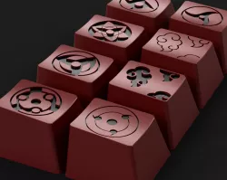 Mangekyo sharingan Naruto themed Artisan keycap set