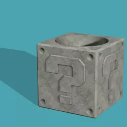 MARIO BROSS CUBE POT MOLD - MOLDE PARA MACETAS CUBO MARIO BROSS