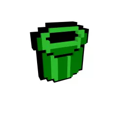 Mario pipe pixelart 3d