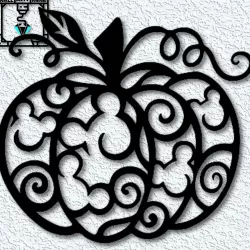 Mickey Mouse Pumpkin wall art Disney Mickey wall decor for Fall