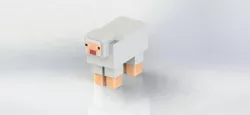 Minecraft 3D CAD Lamb