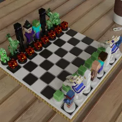 Minecraft Chess Base And Characters