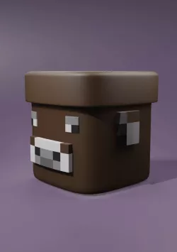 Minecraft Cow/Champivaca Flowerpot