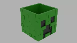 MINECRAFT CREEPER HEAD FLOWERPOT