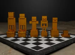 Minecraft Figure Chess Set - TnT Minecraft Character