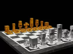 Minecraft Game Characters Chess Set - Different 6 Chess Pieces