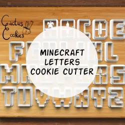 minecraft letters Cookie Cutter set 0312