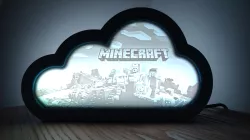 Minecraft Lithophane for Cloudy little night light