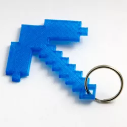 Minecraft Pickaxe Keychain